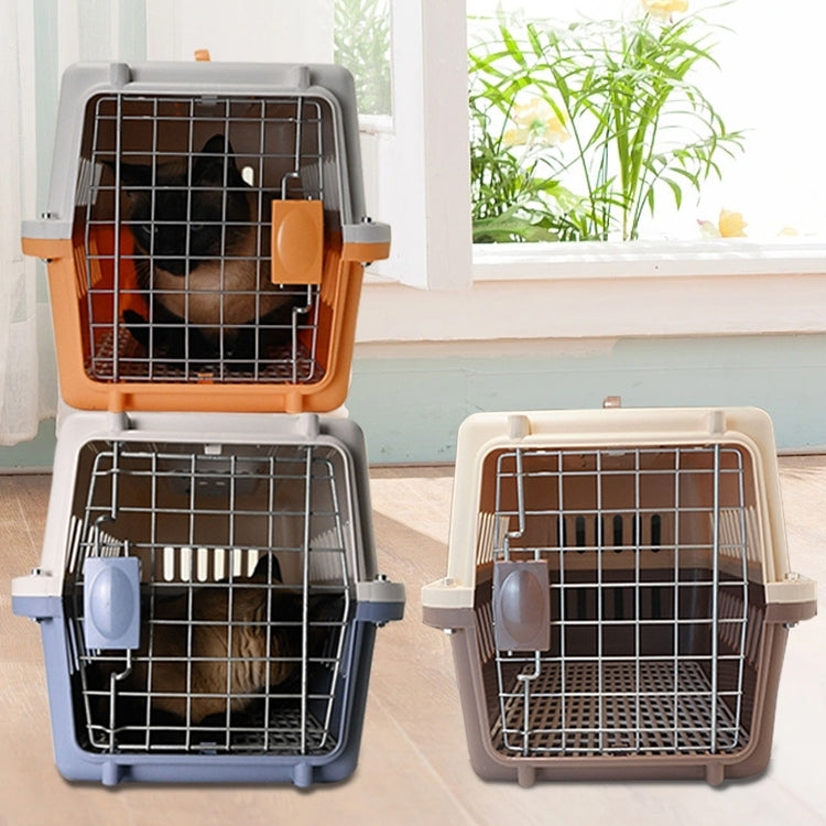 Pet Aviation Box Portable Travel Cat Cage Small Dog Air Transport Box 48x32x30cm(Orange) - Pet Storages & Bags by PMC TechLife | Online Shopping South Africa | PMC TechLife | Buy Now Pay Later Mobicred