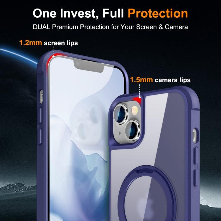 For iPhone 15 Plus MagSafe Magnetic Rotating Holder Phone Case(Klein Blue) - iPhone 15 Plus Cases by PMC TechLife | Online Shopping South Africa | PMC TechLife