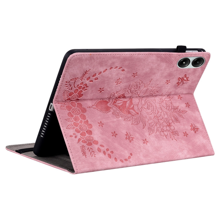 For Xiaomi Redmi Pad Pro 12.1 Butterfly Rose Embossed Leather Tablet Case(Pink) - More Tablet Cases by PMC TechLife | Online Shopping South Africa | PMC TechLife | Buy Now Pay Later Mobicred