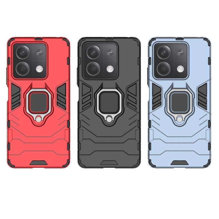 For Xiaomi Redmi Note 13 Shockproof PC + TPU Holder Phone Case(Red) - Xiaomi Cases by PMC TechLife | Online Shopping South Africa | PMC TechLife | Buy Now Pay Later Mobicred