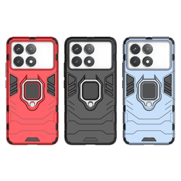 For Xiaomi Redmi K70 Shockproof PC + TPU Holder Phone Case(Navy Blue) - K70 Cases by PMC TechLife | Online Shopping South Africa | PMC TechLife | Buy Now Pay Later Mobicred