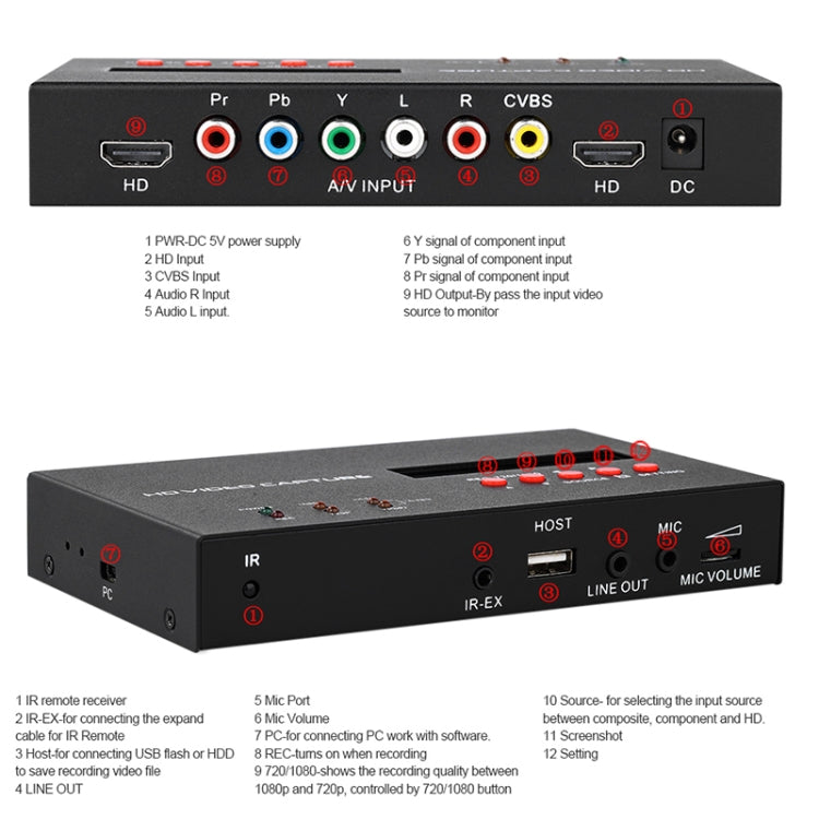 Ezcap 283S YPbPr HDMI Video Capture RCA Audio Recording Box - Video Capture Solutions by Ezcap | Online Shopping South Africa | PMC TechLife | Buy Now Pay Later Mobicred