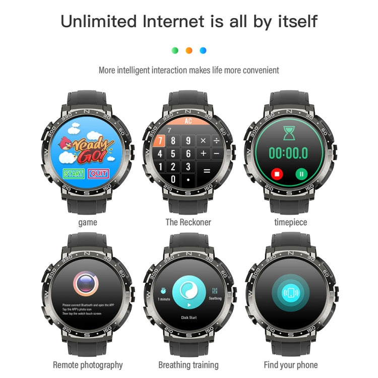 M68 Plus 1.52 inch Round Screen 2 in 1 Bluetooth Earphone Smart Watch, 512MB Memory Support Health Monitoring(Black) - Smart Watches by PMC TechLife | Online Shopping South Africa | PMC TechLife