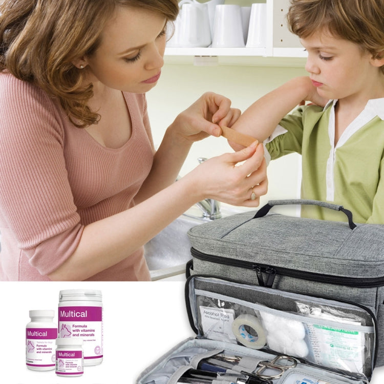 Small Medicine Storage Bag Home First Aid Kit(Grey) - free shipping - PMC TechLife - Order now!