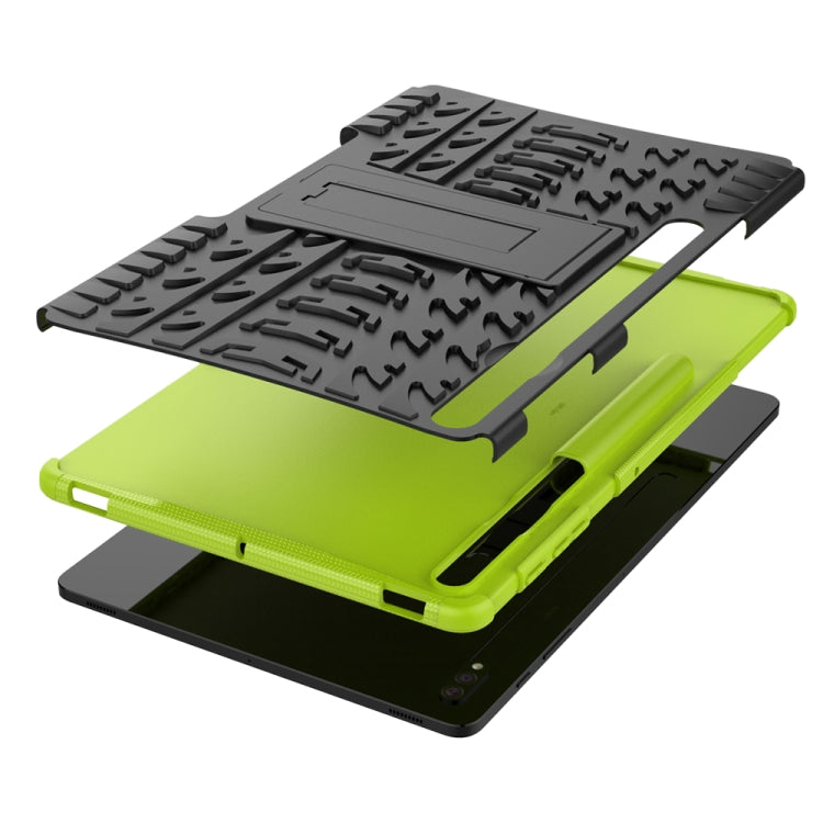 For Samsung Galaxy Tab S9+ Tire Texture TPU + PC Tablet Case(Green) - free shipping - PMC Jewellery - Order now!