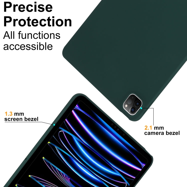 For iPad Pro 11 2024 Oil Spray Skin-friendly TPU Tablet Case(Deep Green) - iPad Pro 11 2024 Cases by PMC TechLife | Online Shopping South Africa | PMC TechLife | Buy Now Pay Later Mobicred