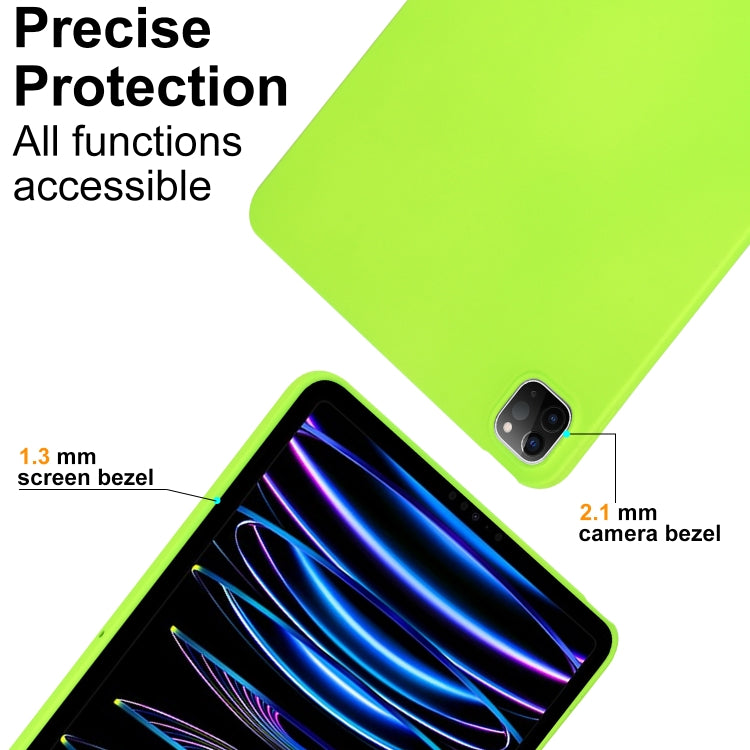 For iPad Pro 11 2024 Oil Spray Skin-friendly TPU Tablet Case(Fluorescent Green) - iPad Pro 11 2024 Cases by PMC TechLife | Online Shopping South Africa | PMC TechLife | Buy Now Pay Later Mobicred