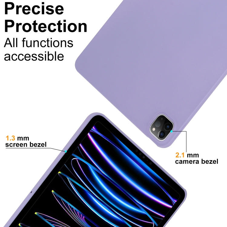For iPad Pro 11 2024 Oil Spray Skin-friendly TPU Tablet Case(Purple) - iPad Pro 11 2024 Cases by PMC TechLife | Online Shopping South Africa | PMC TechLife | Buy Now Pay Later Mobicred