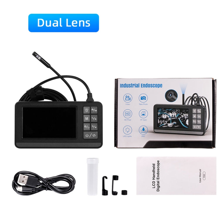 P005 8mm Dual Lenses Industrial Pipeline Endoscope with 4.3 inch HD Screen, Spec:10m Tube - by PMC TechLife | Online Shopping South Africa | PMC TechLife | Buy Now Pay Later Mobicred