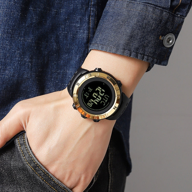 Shimei 2096 Multifunctional Men 50M Waterproof Compass Noctilucent Digital Wrist Watch(Black) - free shipping - PMC TechLife - Order now!