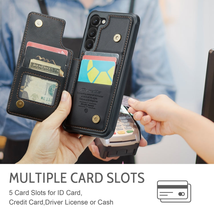 For Samsung Galaxy S23+ 5G CaseMe C22 Card Slots Holder RFID Anti-theft Phone Case(Black) - free shipping - PMC Jewellery - Order now!