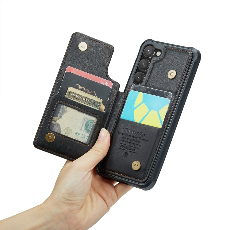 For Samsung Galaxy S23 5G CaseMe C22 Card Slots Holder RFID Anti-theft Phone Case(Black) - free shipping - PMC Jewellery - Order now!