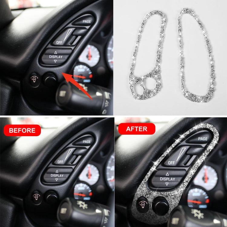 For Chevrolet Corvette C5 1998-2004 2 in 1 Both Sides of Car Speedometer Diamond Decorative Sticker, Left Drive - Car Interior Mouldings by PMC TechLife | Online Shopping South Africa | PMC TechLife | Buy Now Pay Later Mobicred