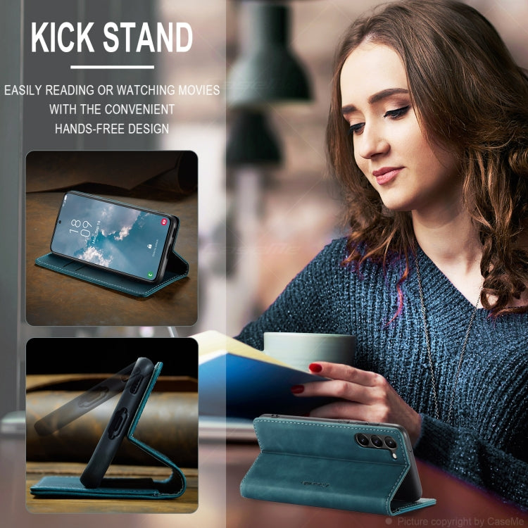 For Samsung Galaxy S24+ 5G CaseMe 013 Multifunctional Horizontal Flip Leather Phone Case(Blue) - free shipping - PMC Jewellery - Order now!
