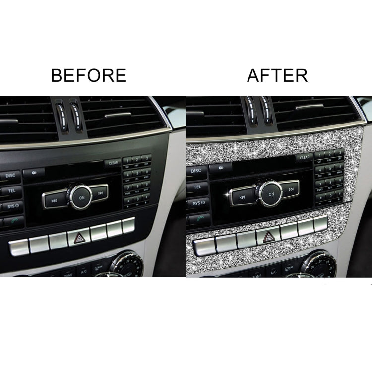 For Mercedes-Benz C-class W204 2011-2013 Car Central Control CD Panel Diamond Decorative Sticker, Left and Right Drive - Car Interior Mouldings by PMC TechLife | Online Shopping South Africa | PMC TechLife | Buy Now Pay Later Mobicred