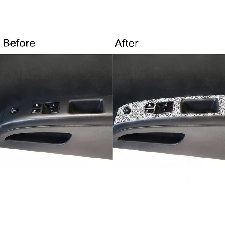 For Nissan 350Z 2003-2009 2pcs Car Glass Lift Diamond Decorative Sticker, Right Drive - Car Interior Mouldings by PMC TechLife | Online Shopping South Africa | PMC TechLife | Buy Now Pay Later Mobicred