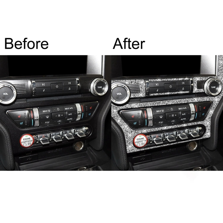 For Ford Mustang 2015-2020 Car Central Control CD Frame Diamond Decoration Sticker, Left and Right Drive - Car Interior Mouldings by PMC TechLife | Online Shopping South Africa | PMC TechLife | Buy Now Pay Later Mobicred