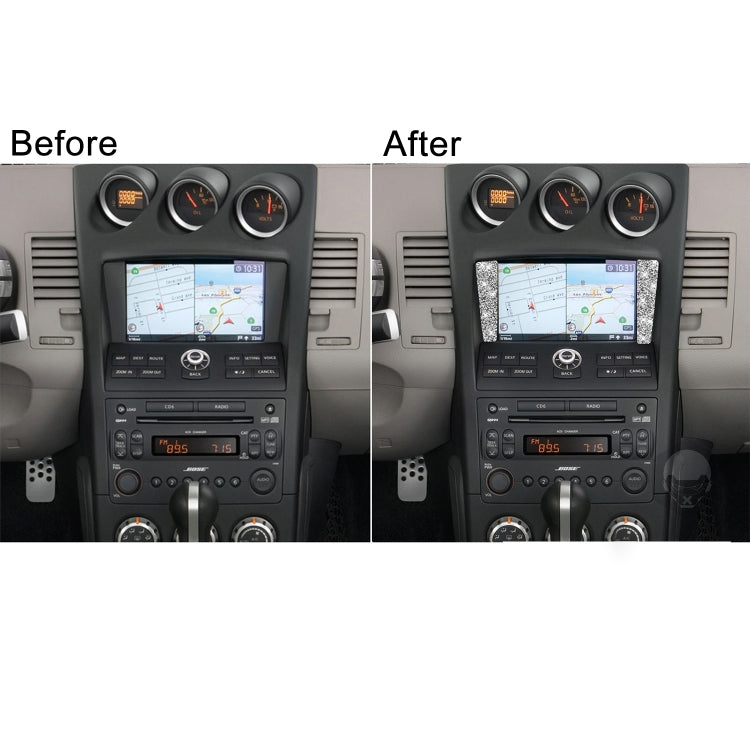 For Nissan 350Z 2006-2009 Car Navigation Frame Diamond Sticker,Left and Right Drive Universal - Car Interior Mouldings by PMC TechLife | Online Shopping South Africa | PMC TechLife | Buy Now Pay Later Mobicred