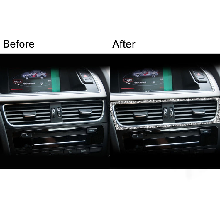 For Audi A4 / A5 / Q5 Car Air Conditioning Air Outlet Frame Diamond Decoration Sticker, Left Drive - Car Interior Mouldings by PMC TechLife | Online Shopping South Africa | PMC TechLife | Buy Now Pay Later Mobicred