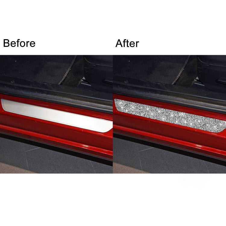 For Tesla Model 3 Car Rear Door Sill Strip Diamond Sticker,Left and Right Drive Universal - Car Interior Mouldings by PMC TechLife | Online Shopping South Africa | PMC TechLife | Buy Now Pay Later Mobicred