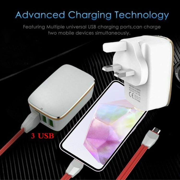 LDNIO A3304 17W 3 USB Interfaces Travel Charger Mobile Phone Charger, AU Plug - USB Charger by LDNIO | Online Shopping South Africa | PMC TechLife | Buy Now Pay Later Mobicred