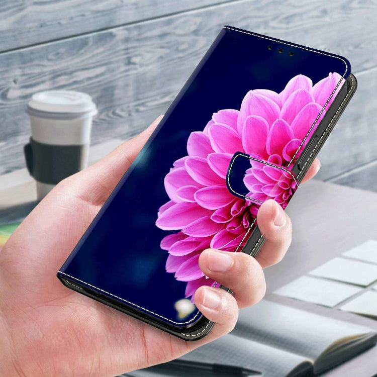 For Motorola Moto G14 Crystal 3D Shockproof Protective Leather Phone Case(Pink Petals) - Motorola Cases by PMC TechLife | Online Shopping South Africa | PMC TechLife | Buy Now Pay Later Mobicred