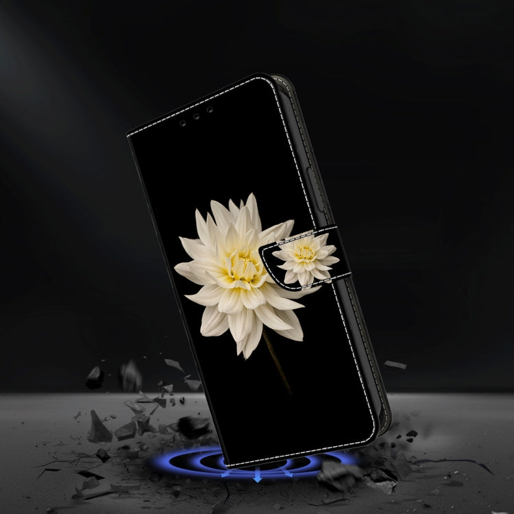 For Motorola Moto G Play 2024 Crystal 3D Shockproof Protective Leather Phone Case(White Flower) - Motorola Cases by PMC TechLife | Online Shopping South Africa | PMC TechLife | Buy Now Pay Later Mobicred