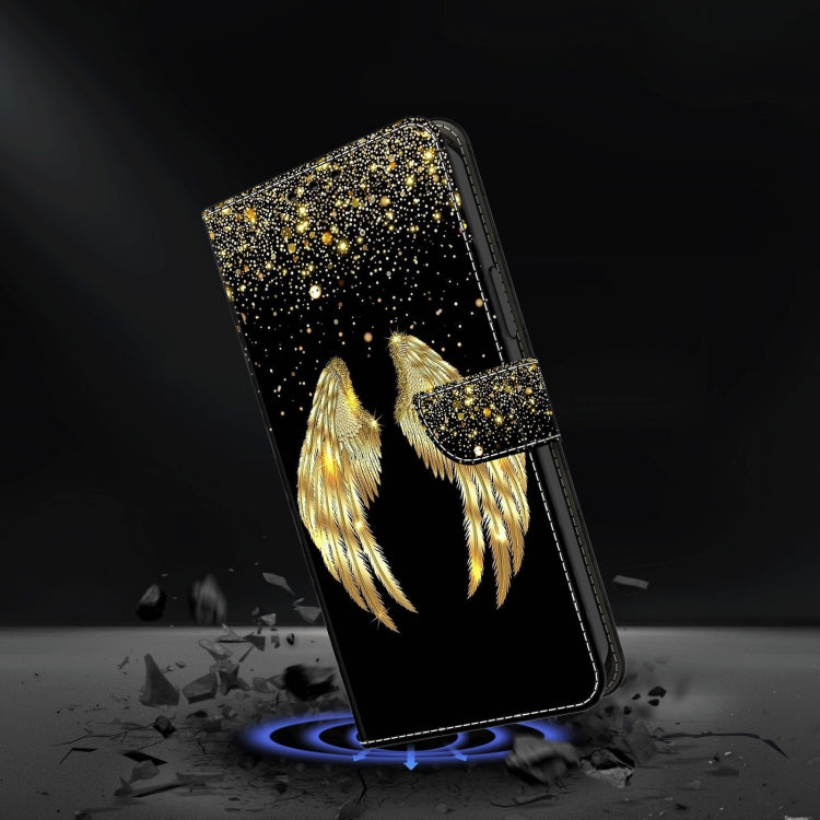 For Motorola Moto G Play 2024 Crystal 3D Shockproof Protective Leather Phone Case(Golden Wings) - Motorola Cases by PMC TechLife | Online Shopping South Africa | PMC TechLife | Buy Now Pay Later Mobicred