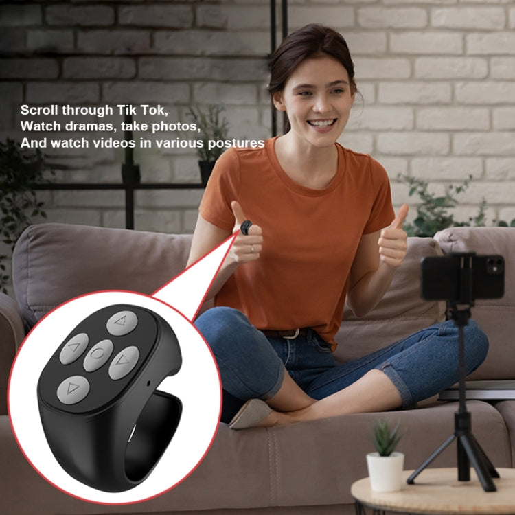 JX-05 5-button Bluetooth Remote Control Cellphone Smart Ring Remote Control(Black) - Phone Remote Control by PMC TechLife | Online Shopping South Africa | PMC TechLife