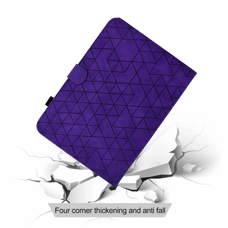 For iPad Pro 11 2024 Rhombus TPU Smart Leather Tablet Case(Purple) - iPad Pro 11 2024 Cases by PMC TechLife | Online Shopping South Africa | PMC TechLife | Buy Now Pay Later Mobicred