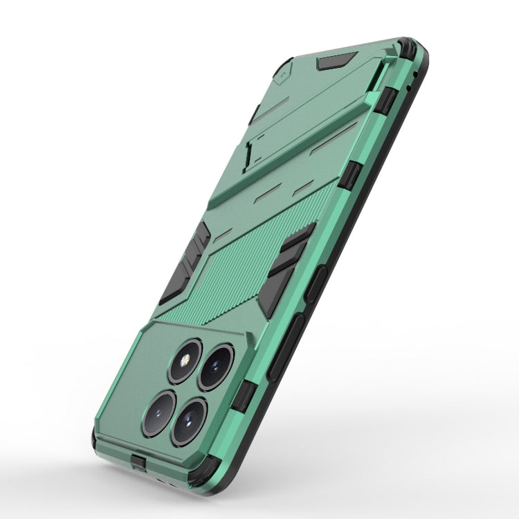For Xiaomi Redmi K70 5G Punk Armor 2 in 1 PC + TPU Phone Case with Holder(Green) - K70 Cases by PMC TechLife | Online Shopping South Africa | PMC TechLife | Buy Now Pay Later Mobicred