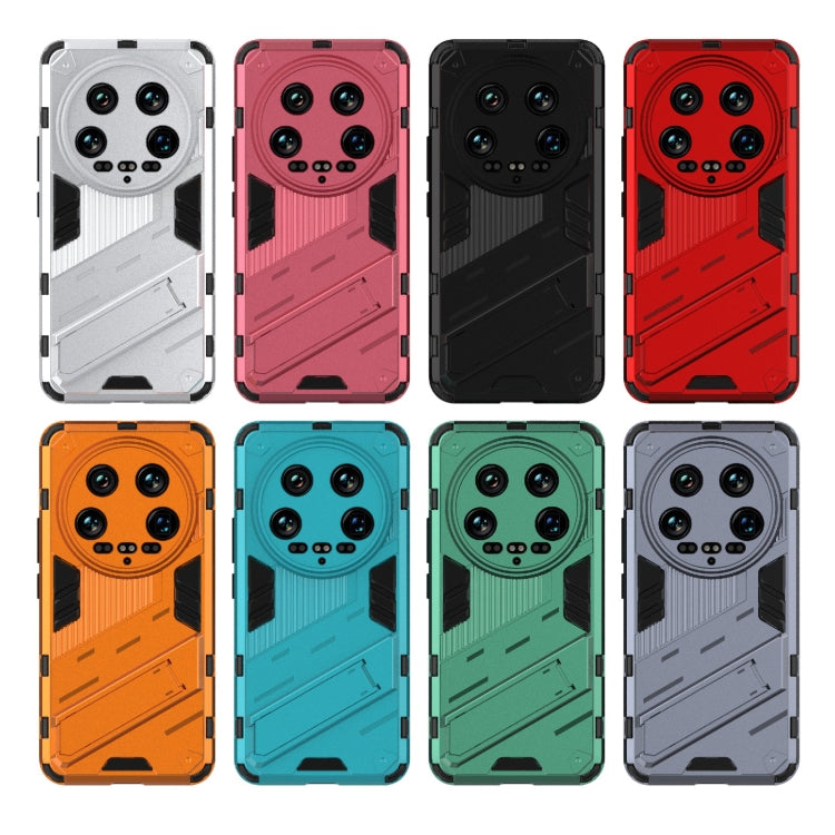 For Xiaomi 14 Ultra 5G Punk Armor 2 in 1 PC + TPU Phone Case with Holder(Red) - 14 Ultra Cases by PMC TechLife | Online Shopping South Africa | PMC TechLife | Buy Now Pay Later Mobicred