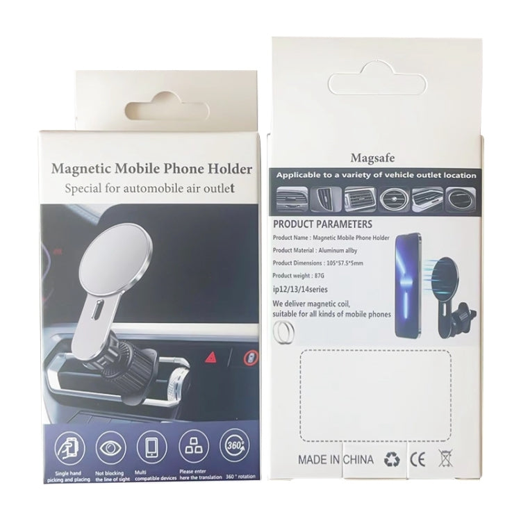 360 Degree Rotating Car Air Outlet Magnetic Phone Holder(Black) - free shipping - PMC TechLife - Order now!