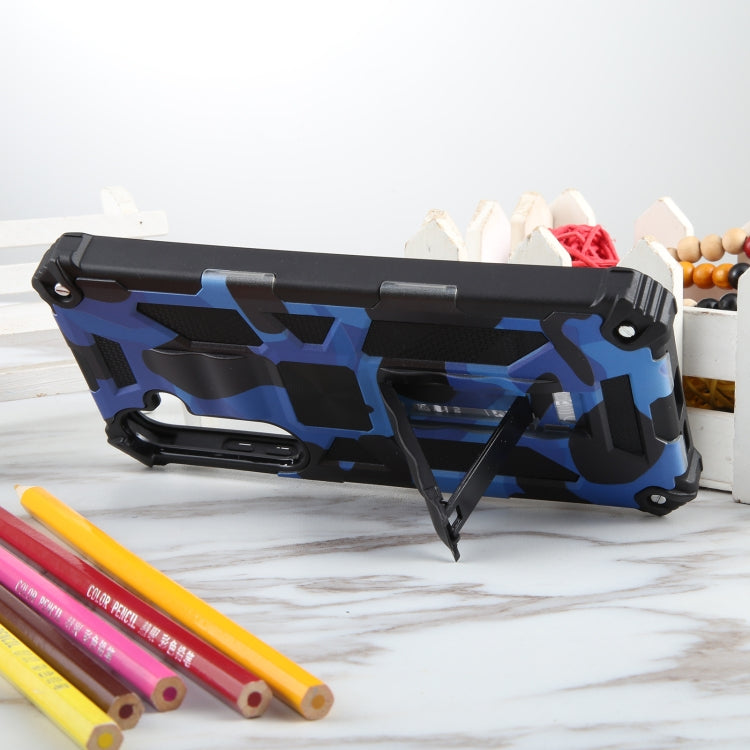 For Samsung Galaxy S24+ 5G Camouflage Armor Kickstand TPU + PC Magnetic Phone Case(Dark Blue) - Galaxy S24+ 5G Cases by PMC TechLife | Online Shopping South Africa | PMC TechLife