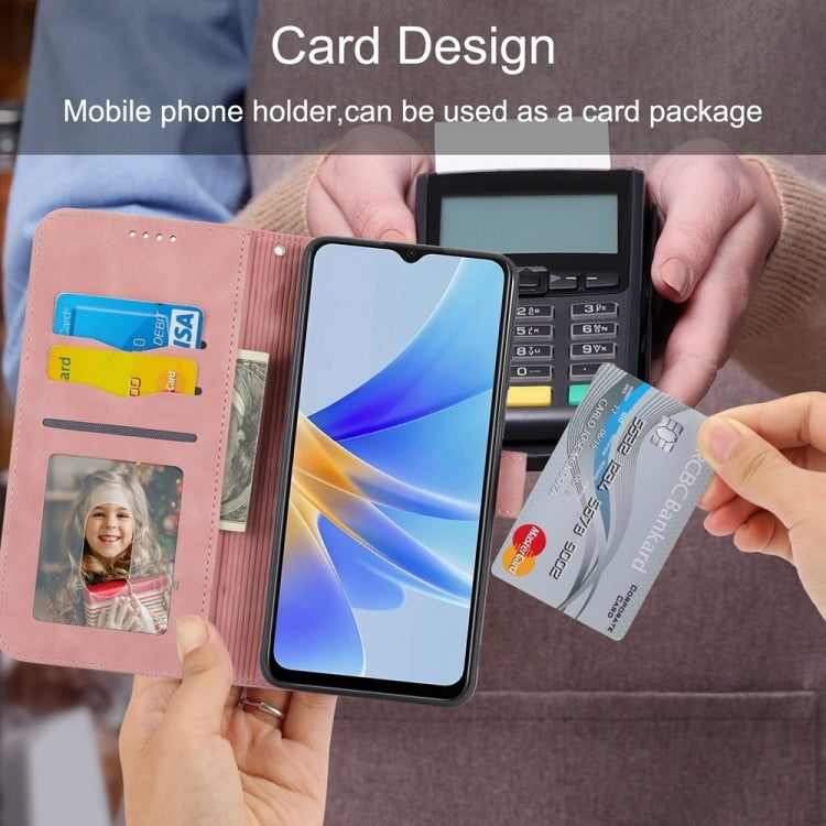 For Google Pixel 9 Pro Dierfeng Dream Line TPU Hybrid PU Leather Phone Case(Pink) - Google Cases by PMC TechLife | Online Shopping South Africa | PMC TechLife | Buy Now Pay Later Mobicred