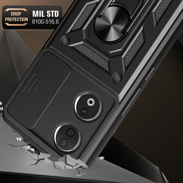 For Honor 90 5G Sliding Camera Cover Design TPU+PC Phone Case(Gold) - Honor Cases by PMC TechLife | Online Shopping South Africa | PMC TechLife | Buy Now Pay Later Mobicred