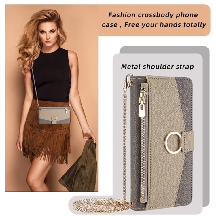 For Asus Zenfone 8 ZS590KS Crossbody Litchi Texture Leather Phone Case(Grey) - ASUS Cases by PMC TechLife | Online Shopping South Africa | PMC TechLife | Buy Now Pay Later Mobicred