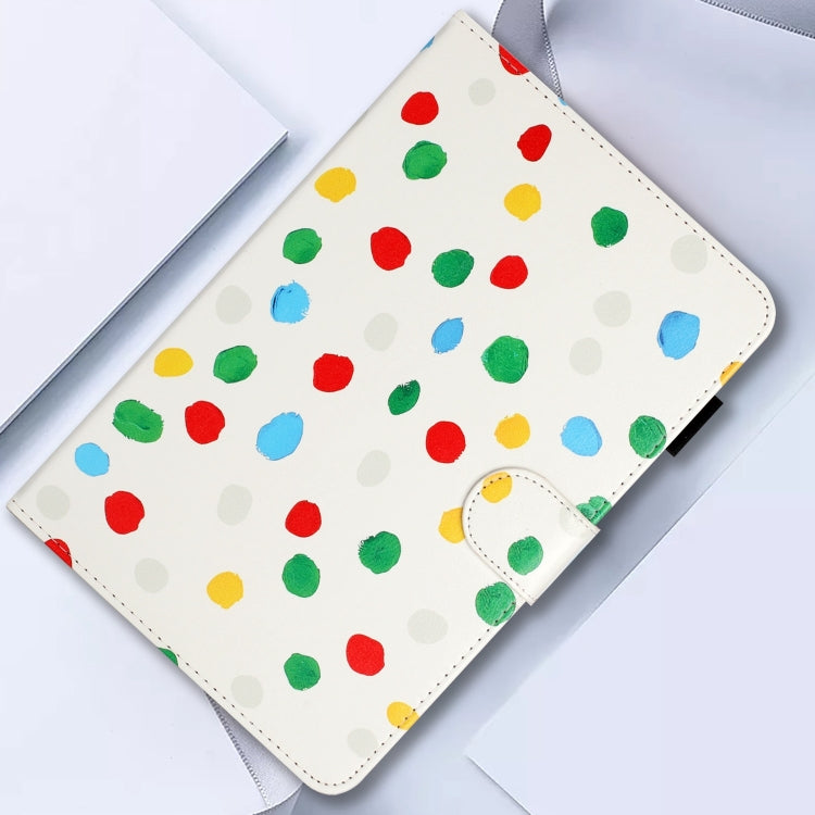 10 inch Dot Pattern Leather Tablet Case(White Colorful Dot) - 10 - 11 inch by PMC TechLife | Online Shopping South Africa | PMC TechLife | Buy Now Pay Later Mobicred