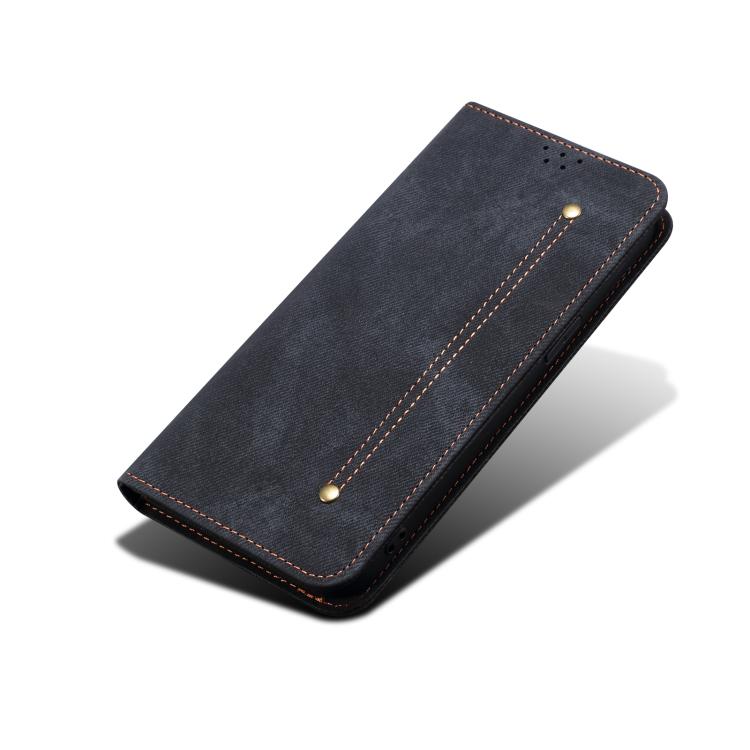 For Motorola Moto G86 5G Denim Texture Flip Leather Phone Case(Black) - free shipping - PMC TechLife - Order now!