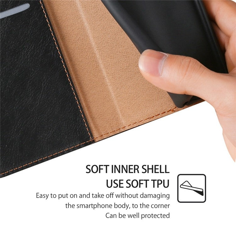For Motorola Moto G Play 4G 2024 Gloss Oil Solid Color Magnetic Leather Phone Case(Black) - Motorola Cases by PMC Jewellery | Online Shopping South Africa | PMC Jewellery | Buy Now Pay Later Mobicred