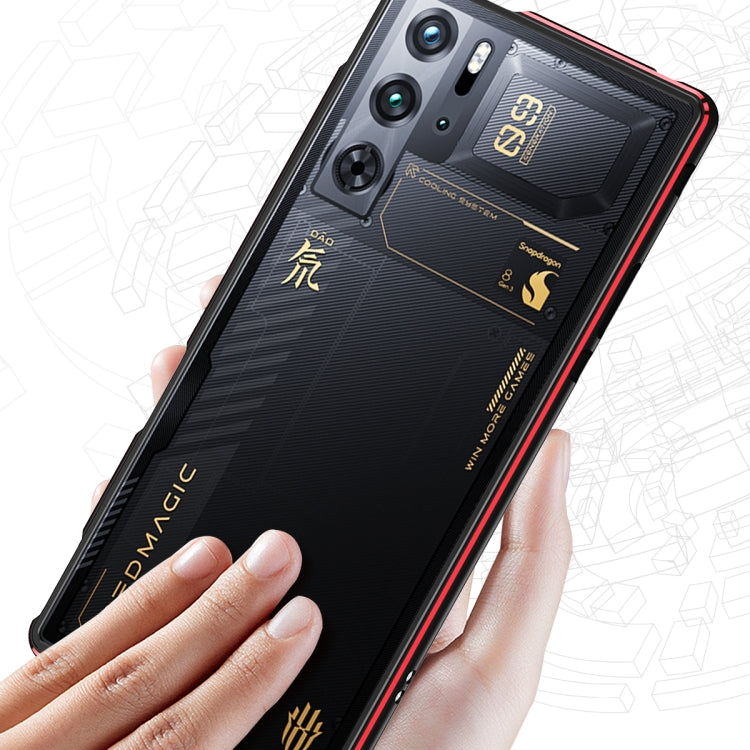 For ZTE nubia Red Magic 10 Pro / 10 Pro+ Aurora Series Metal Frame Phone Case(Black Purple) - ZTE Cases by PMC TechLife | Online Shopping South Africa | PMC TechLife | Buy Now Pay Later Mobicred