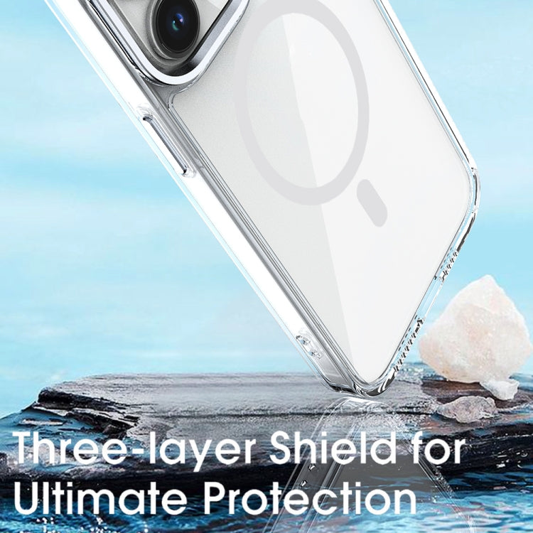 For iPhone 15 MagSafe Magnetic Clear Phone Case(Sierra Blue) - iPhone 15 Cases by PMC TechLife | Online Shopping South Africa | PMC TechLife