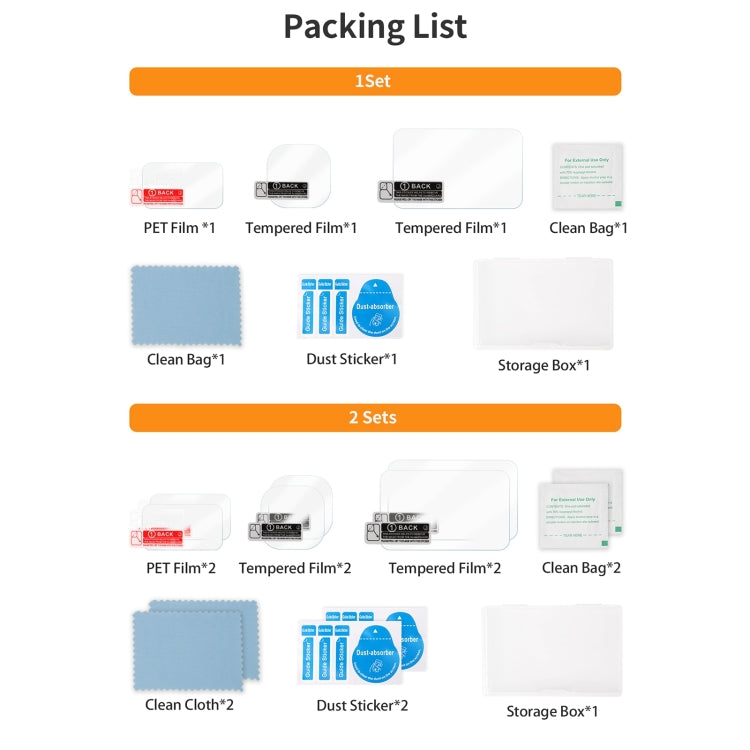 For Insta360 Ace Sunnylife 3 in 1 Rear & Front Screen Lens Explosion proof Film(1 Set) - Protective Film & Stickers by Sunnylife | Online Shopping South Africa | PMC TechLife | Buy Now Pay Later Mobicred