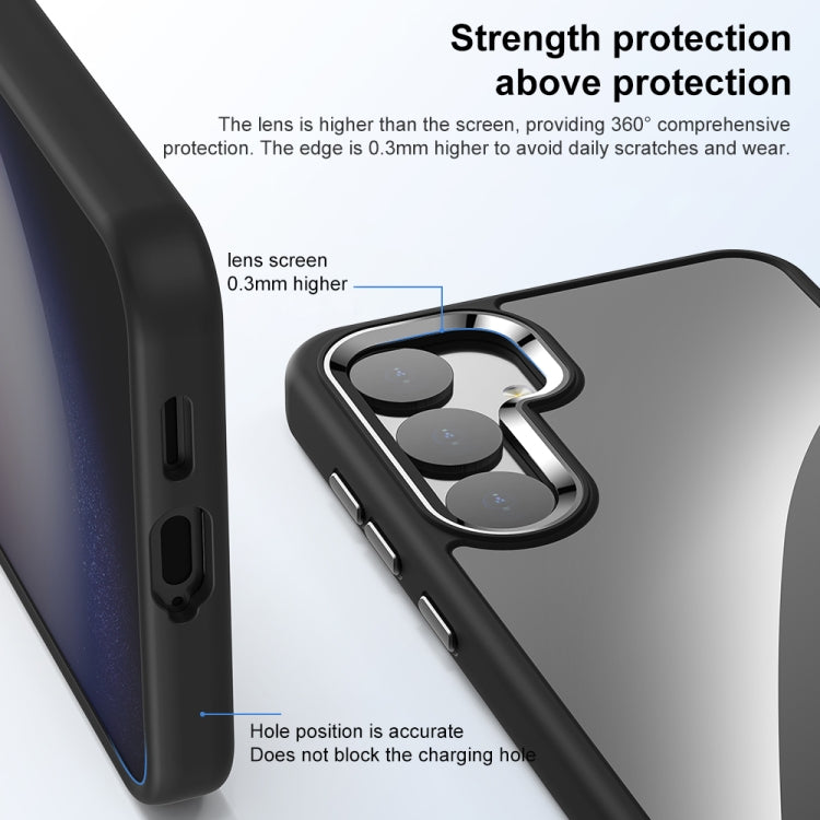 For Samsung Galaxy S25+ 5G Anti-fingerprint Highly Transparent PC Phone Case(Blue) - Galaxy S25+ 5G Cases by PMC Jewellery | Online Shopping South Africa | PMC Jewellery | Buy Now Pay Later Mobicred