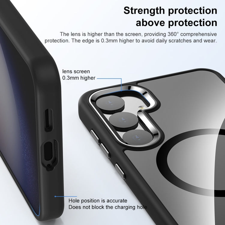 For Samsung Galaxy S25 5G MagSafe Anti-fingerprint Highly Transparent PC Phone Case(Blue) - Galaxy S25 5G Cases by PMC Jewellery | Online Shopping South Africa | PMC Jewellery | Buy Now Pay Later Mobicred