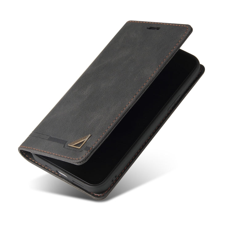 For OPPO A78 4G Skin Feel Anti-theft Brush Horizontal Flip Leather Case with Holder(Black) - OPPO Cases by PMC TechLife | Online Shopping South Africa | PMC TechLife
