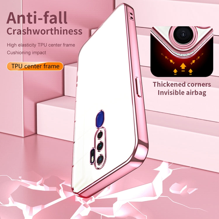 For OPPO A11x / A9 2020 Transparent Plating Fine Hole Phone Case(Purple) - OPPO Cases by PMC TechLife | Online Shopping South Africa | PMC TechLife | Buy Now Pay Later Mobicred