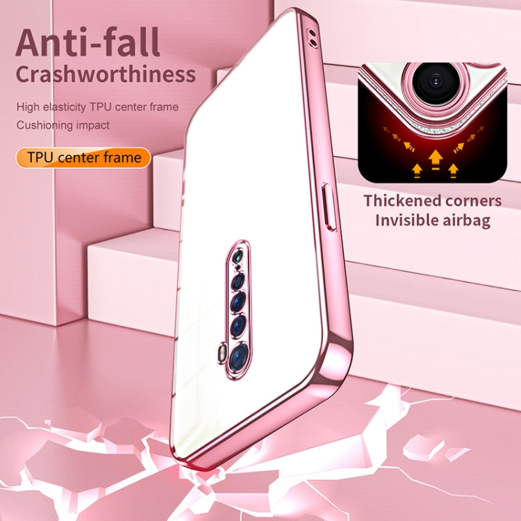 For OPPO Reno2 Transparent Plating Fine Hole Phone Case(Blue) - free shipping - PMC TechLife - Order now!