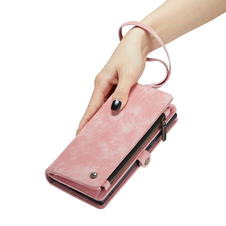 For Samsung Galaxy S24 Ultra 5G CaseMe 008 Detachable Multifunctional Leather Phone Case(Pink) - Galaxy S24 Ultra 5G Cases by CaseMe | Online Shopping South Africa | PMC TechLife | Buy Now Pay Later Mobicred