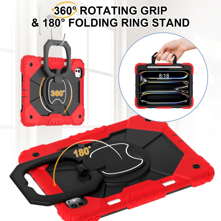 For iPad Pro 11 2024 Contrast Color Robot Silicone Hybrid PC Tablet Case(Red Black) - iPad Pro 11 2024 Cases by PMC TechLife | Online Shopping South Africa | PMC TechLife | Buy Now Pay Later Mobicred